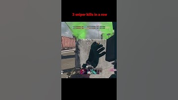 3 kills in a row with a sniper rifle