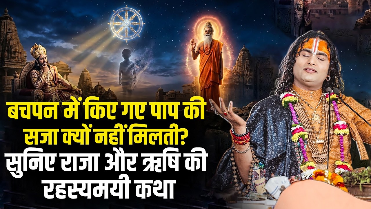 बचपन में किए गए पाप की सजा क्यों नहीं मिलती? सुनिए राजा और ऋषि की रहस्यमयी कथा | अनिरुद्धाचार्य जी