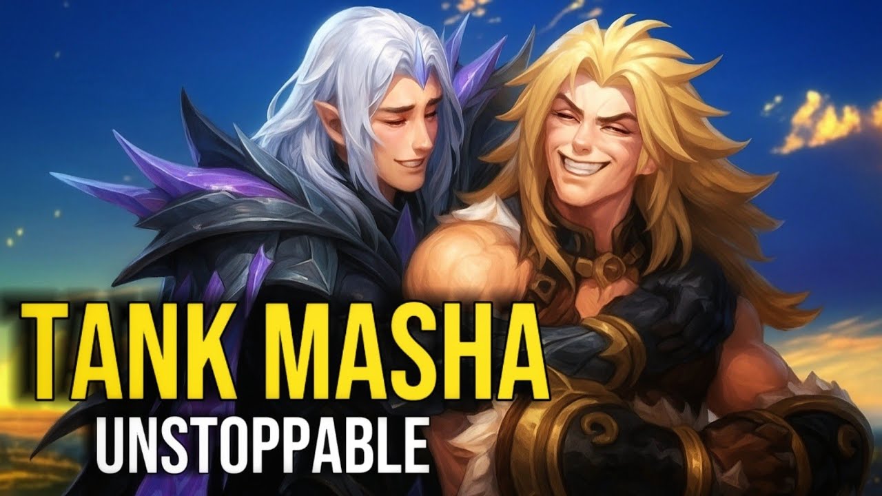 MASHA TANK ROAM UNSTOPPABLE! | Eating All Damage & Carrying Team!