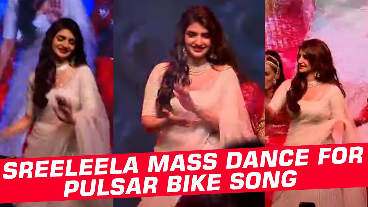 Sreeleela MASS Dance For Pulsar bike song @ DHAMAKA Mass Meet | Ravi ...