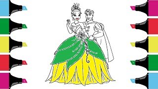 Princess and the Frog Tiana Coloring Page| Disney Princess Coloring Pages
