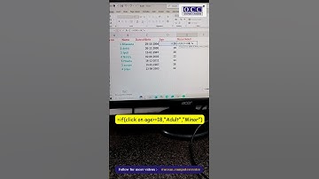 Want to automatically find out who’s a Minor or Adult in Excel?