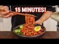 This 15 Minute KOREAN Garlic Shrimp Noodles Will Change Your LIFE!