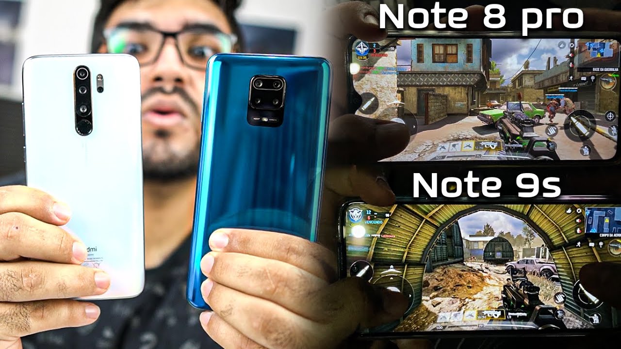 Os Smartphones GAMERS MAIS BARATOS do MERCADO! Redmi Note 9s vs Note 8 PRO! Testando VÁRIOS GAMES!😍😍