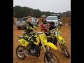 Nathan's first Dirt bike race with Friends!! Racing dirt bikes for the first time.