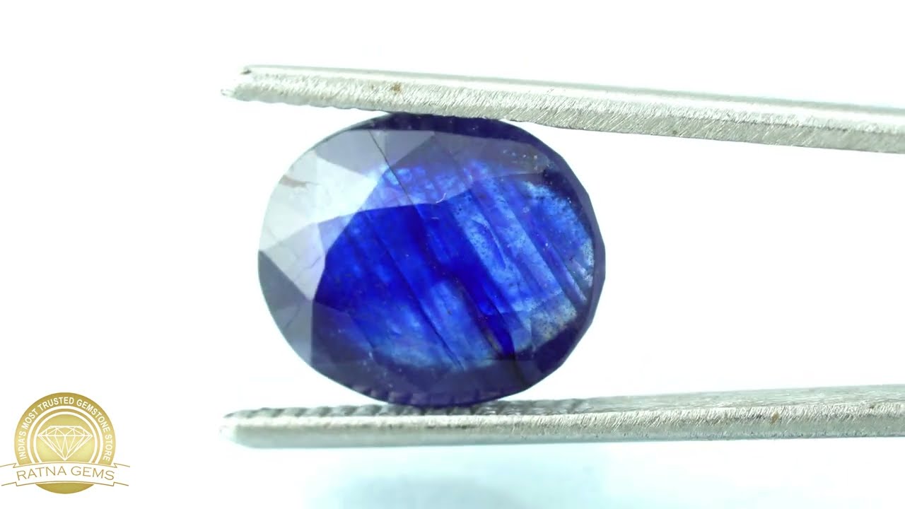 Bangkok Blue Sapphire (Neelam Stone) 5.50 Carat (6.04 Ratti) 4 Product video for Bangkok Blue Sapphire (Neelam Stone) 5.50 Carat (6.04 Ratti)