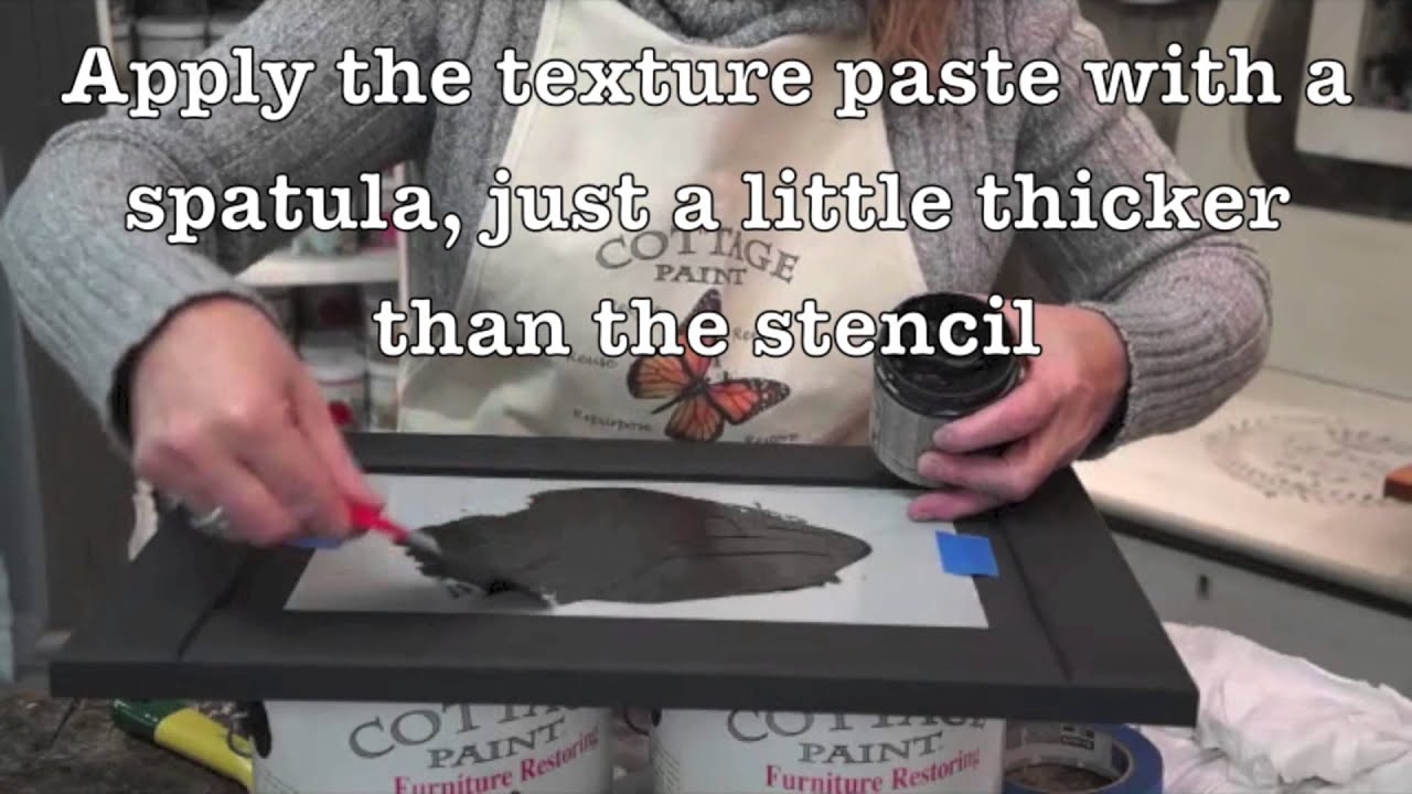 Cottage Paint Texture Paste Stencil YouTube