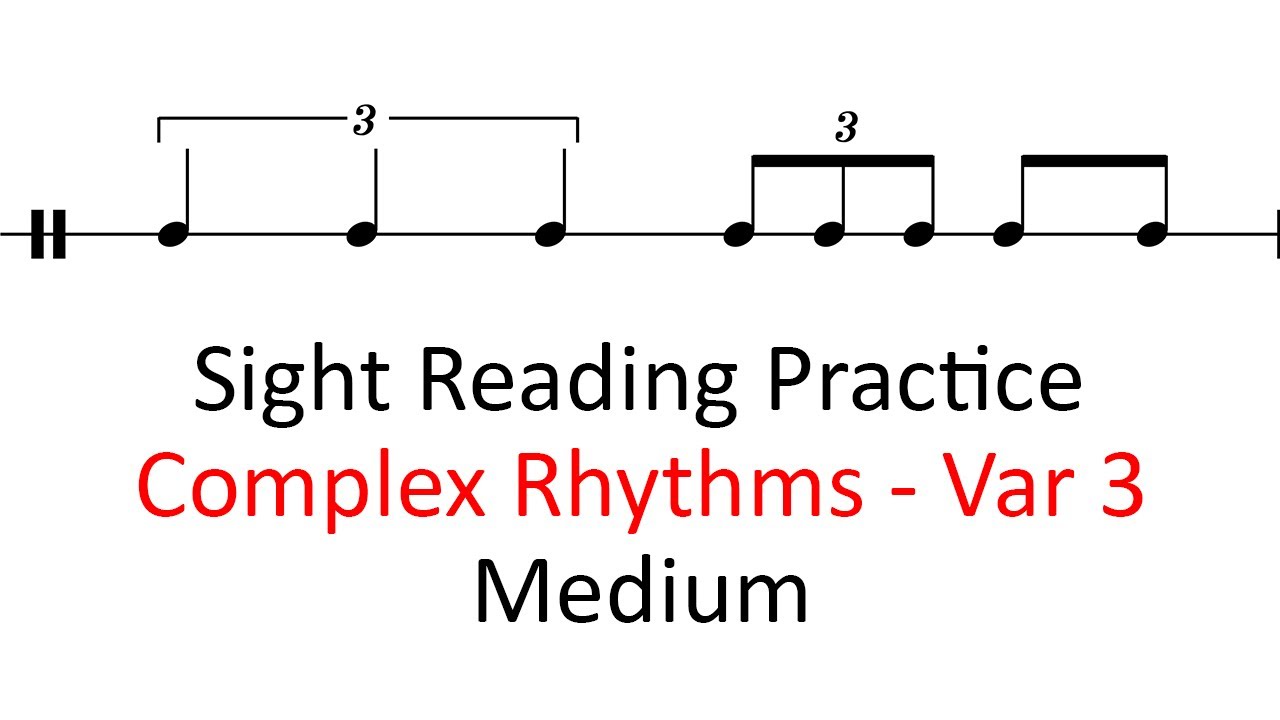 Complex rhythms sight reading (var 3, medium) | 60-200 bpm sheet music ...