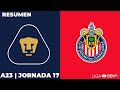 Resumen | Pumas vs Chivas | Liga BBVA MX | Apertura 2023 - Jornada 17