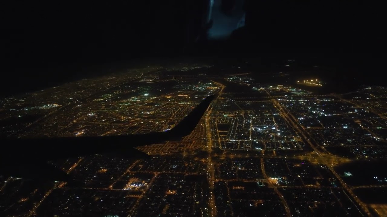 Kuwait City From Airoplane ||Departure At Late Night From Kuwait || Kuwait Airport