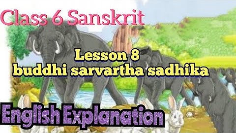 class 6 /sanskrit / lesson 8 / buddhi sarvartha sadhika/ English  Explanation / kv / CBSE/ NCERT