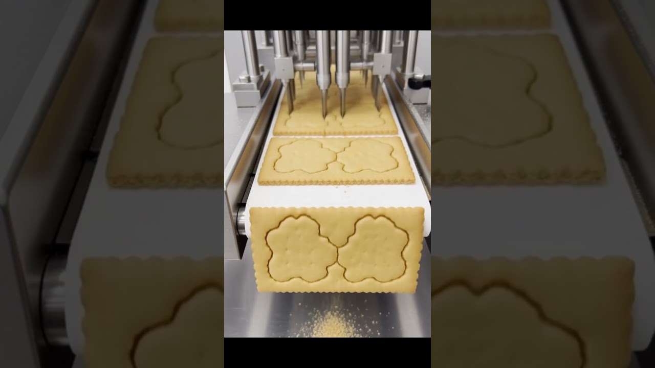 Satisfying Biscuit Cutting | Real Factory Sound