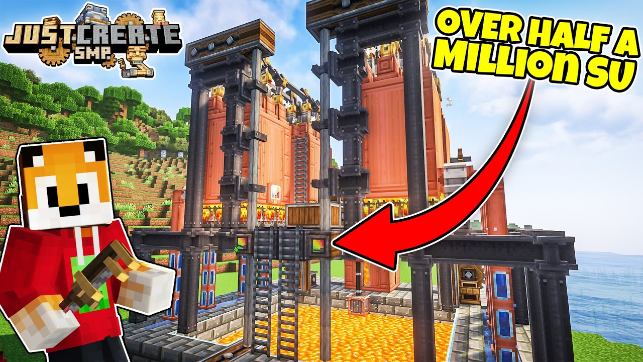 I made a HUGE POWER STATION in Minecraft Create Mod [#15] - YouTube