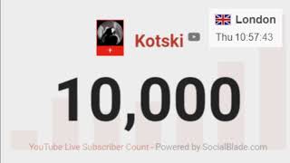 Kotski Reaches 10 Thousand Subscribers On Youtube Live Milestone Moment