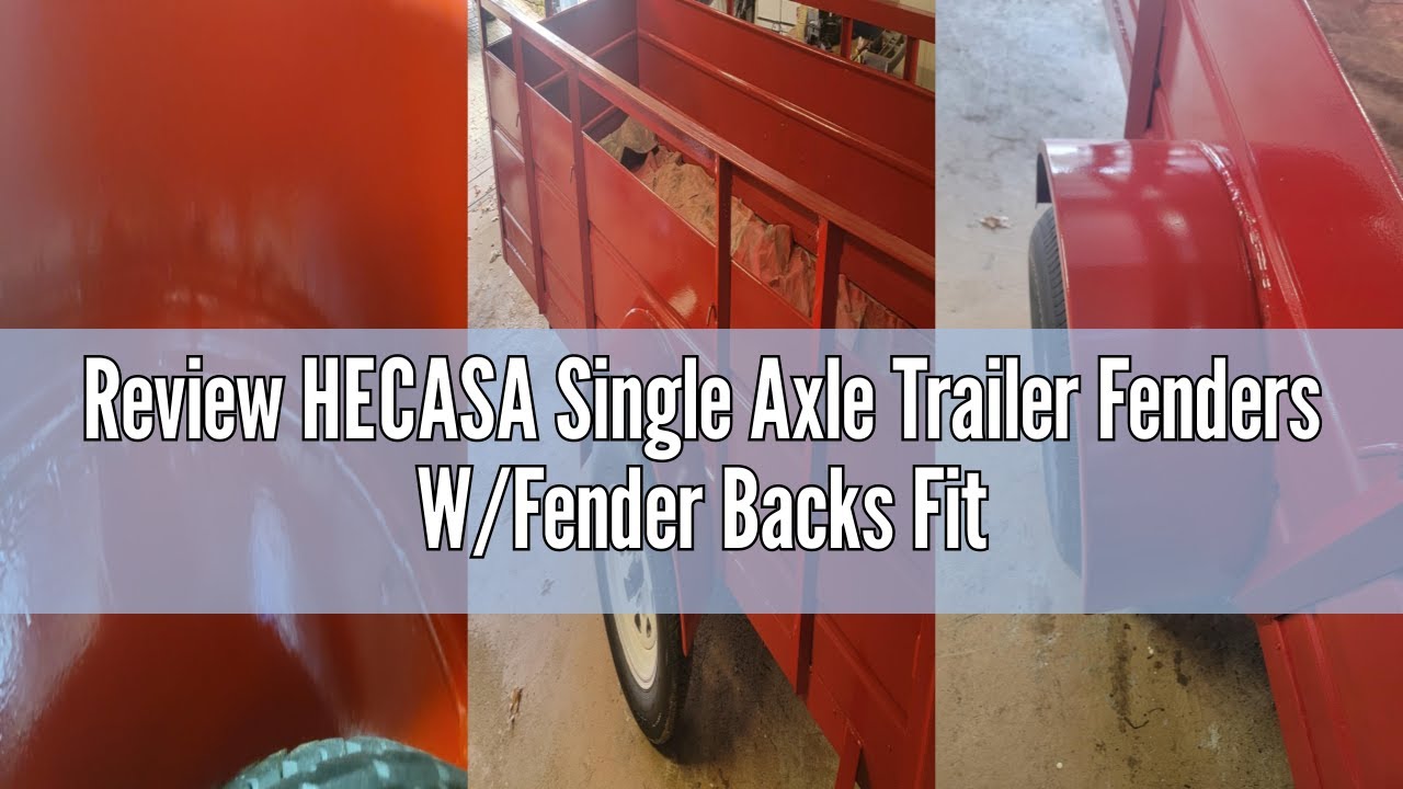 Review HECASA Single Axle Trailer Fenders W/Fender Backs Fits 14" to 16" Wheels - 32" x 9" x 15" Rep