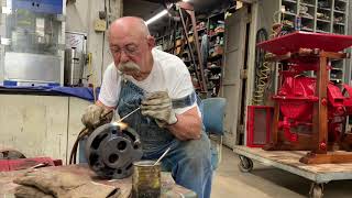 Dad getting back to some “ESSENTIAL” brazing work on a 2-1/2HP Waterloo contract engine 5-29-2020