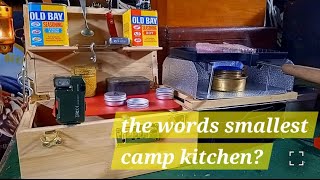 MICRO CAMPING KITCHEN IN A BOX#bushcraftcamping #tinyhouse #diycrafts #upcycling