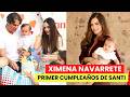 Ximena Navarrete y Juan Carlos Valladares celebran cumpleaños 1 de su hijo Santiago