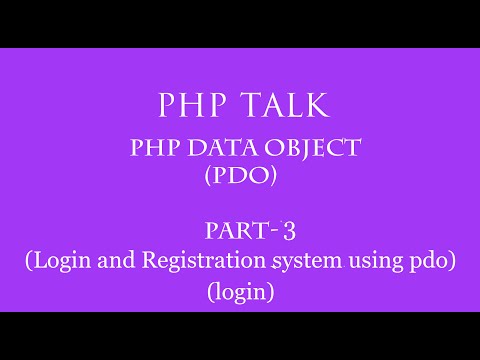 Login And Registration System Using PDO(PHP Data Object) In Hindi Part -3(Login)