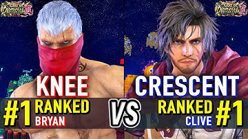 T8 🔥 KNEE (#1 Ranked Bryan) vs CRESCENT (#1 Ranked Clive) 🔥 Tekken 8 High Level Gameplay