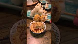 60分999円のお団子食べ放題!温かいみたらしタレ、黒ゴマソース、あんこ、黒蜜きな粉もおかわり自由🍡 #千葉グルメ