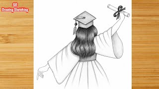 How to Draw a Graduation Girl 🎓 | Easy Graduation Day Drawing Step by Step