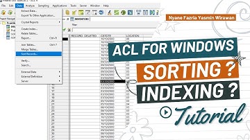GIMANA CARA SORTING DAN INDEXING ACL ? -Tutorial SORTING dan INDEXING pada Aplikasi ACL FOR WINDOWS
