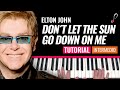 Como tocar "Don´t let the sun go down on me"(Elton John) - Piano tutorial, partitura y mp3