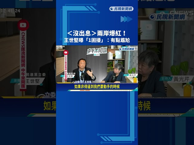 兩岸爆紅也有困擾 王世堅:頻遭民眾喊"沒出息"－民視新聞