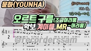 윤하(YOUNHA) -  오르트 구름 악보 리코더 연주