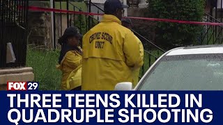 Police provide update on deadly quadruple shooting that left 3 teens dead in Philadelphia