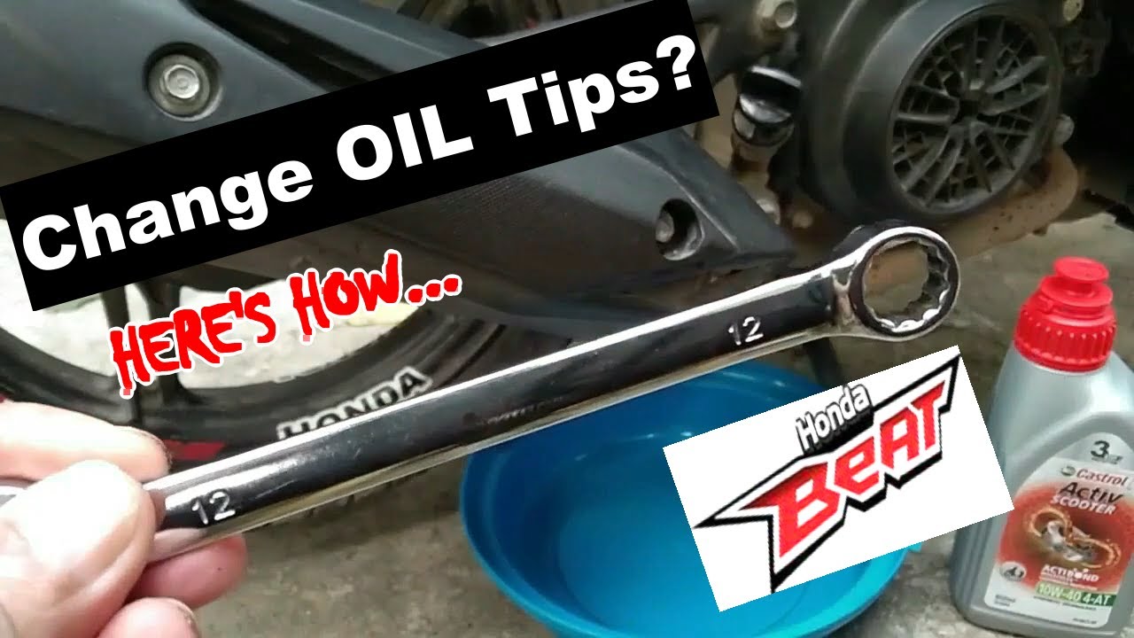 honda beat fi change engine oil and strainer screen clean. YouTube
