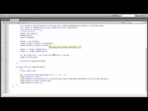 AS3 Graphics API 101 (7/8) Using Math.cos and Math.sin to animate