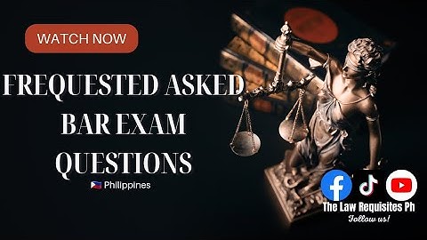 Frequently asked bar exam questions in the Philippines- Constitutional Law