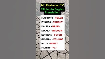 FiLipino EngLish TransLation #4 #translation #english #filipino #tagalogreading #englishlesson