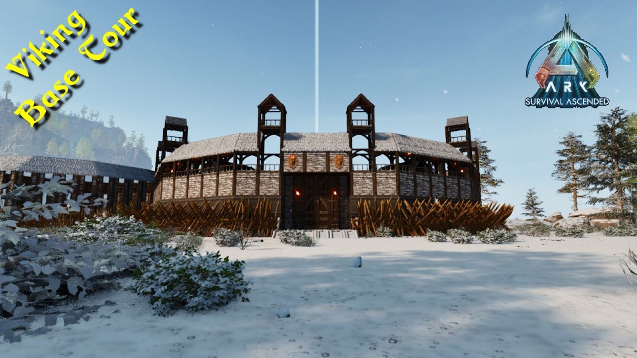 Tour of my viking inspired base on The Center in ARK: Survival Ascended ...