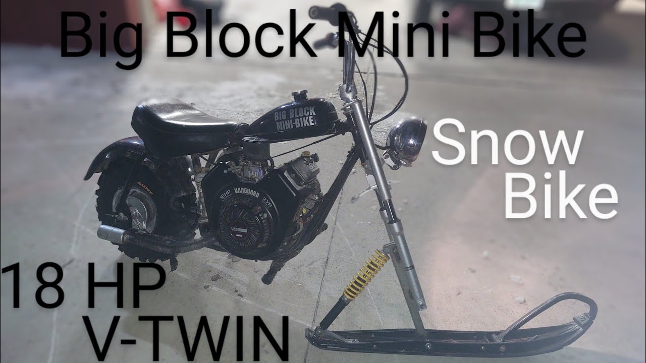 Homemade Ski Kit And New Tire For The Big Block Mini Bike! YouTube
