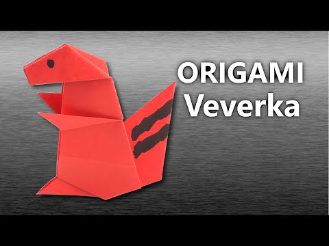 Veverka – origami návod