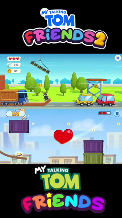 My Talking Tom Friends vs My Talking Tom Friends 2 Sky Skater Gameplay Android ios