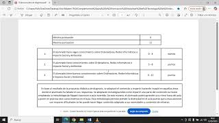 Rúbrica 1 prueba de diagnosis de los componentes de un ordenador, redes e impacto