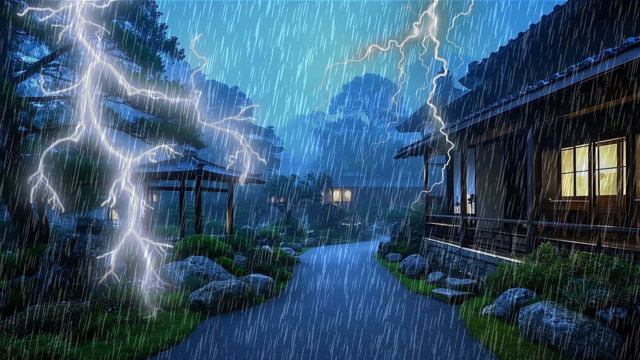 Rain Sounds For Sleeping - 99% Instantly Fall Asleep With Rain And Thunder Sound At Night | 24H 