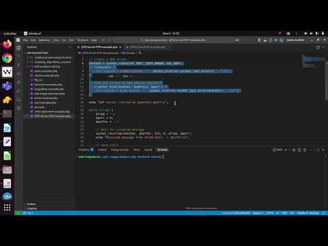 شرح عملي لل UDP باستخدام PHP