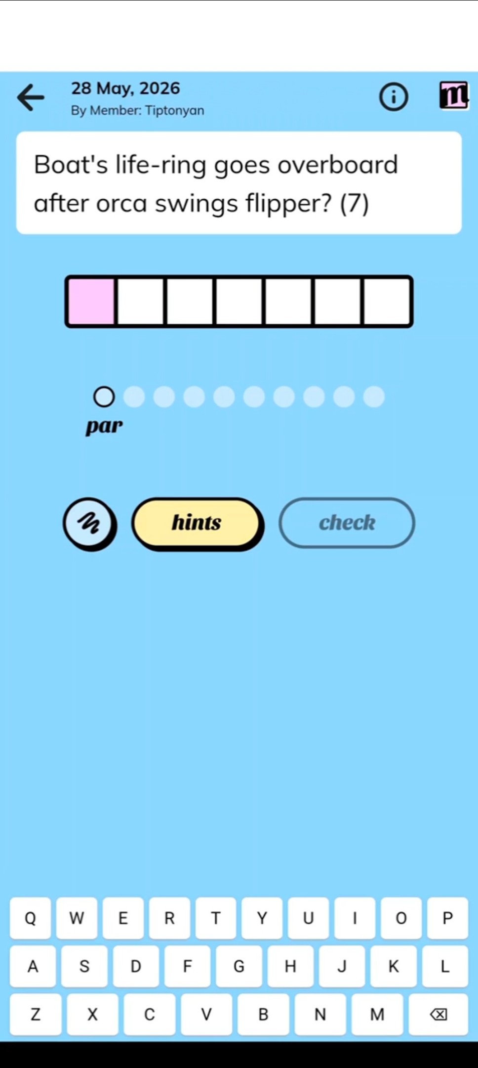 Minute Cryptic 28 May 2026 #crossword #crypticcrossword