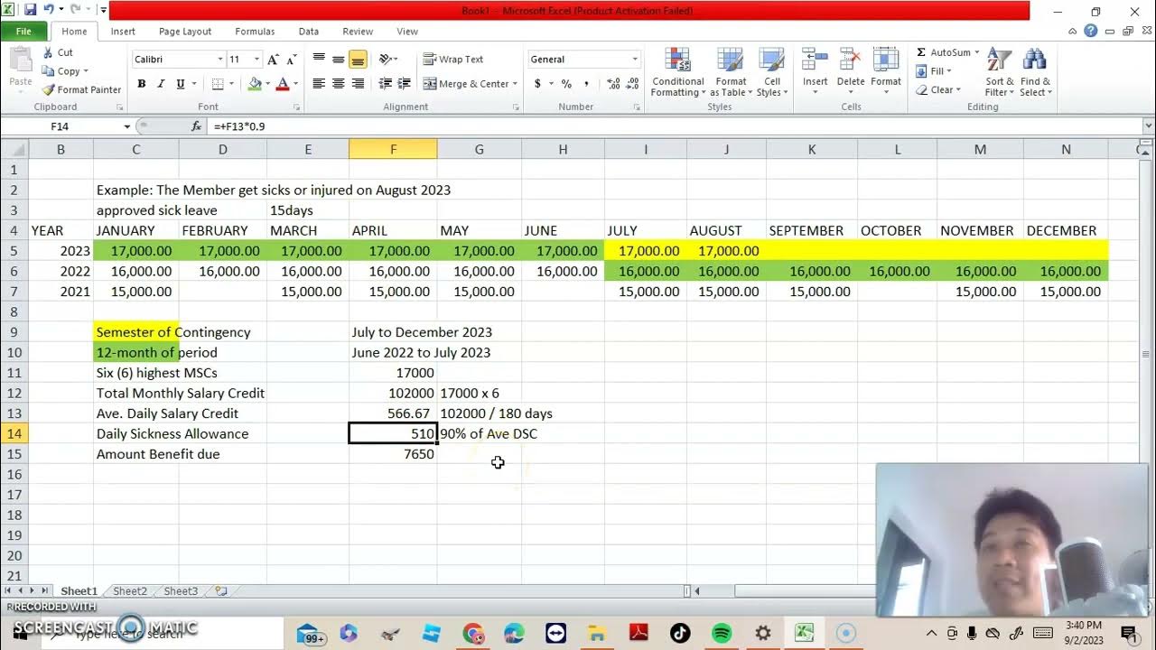 Sss sickness computation paano ikompyut ang sickness benefits youtube