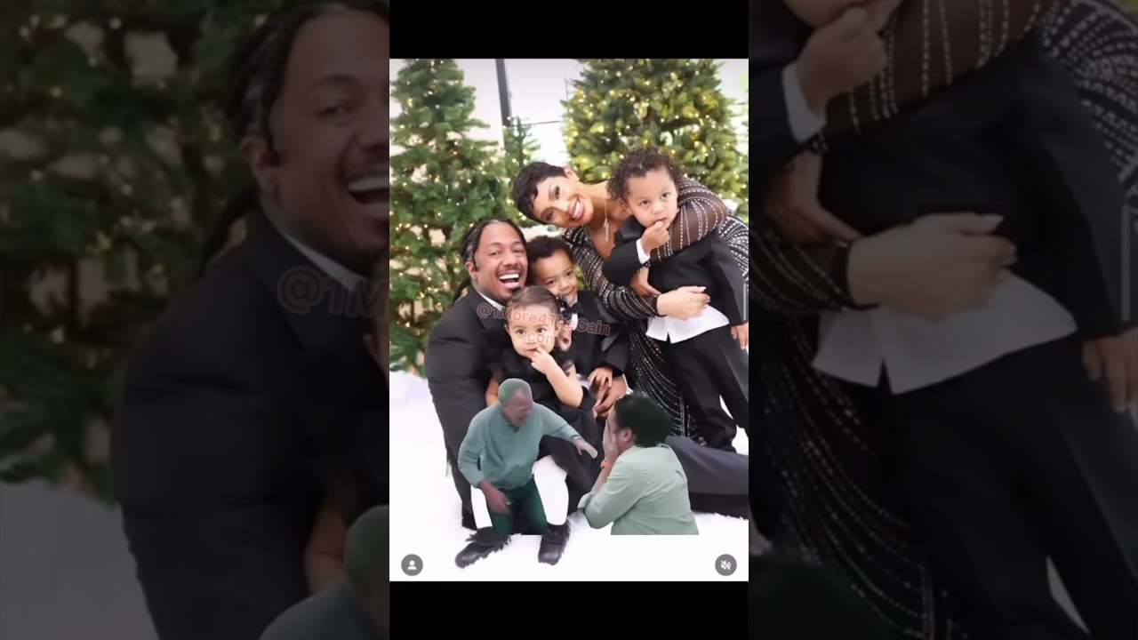 Nick Cannon in 5 different Christmas family photoshoots, I know bro been busy since Sunday