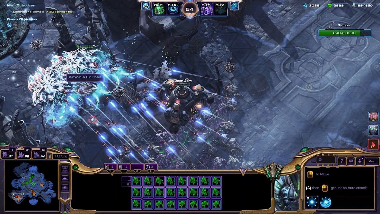StarCraft 2 Co-op | Vorazun & Stetmann | Temple of the Past | Brutal
