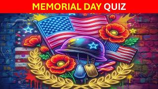Memorial Day Trivia - Thank You for Your Sevice - In Loving Memory - USA - Proud to be an American