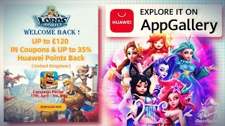 GRAB FREE COUPONS WORTH UP TO £120 & UP TO 35% CASHBACK on all purchases with Huawei App Gallery!!