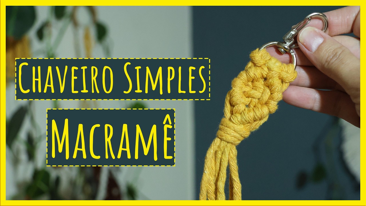 🌿 Macrame Keychain Tutorial | Easy Gift Idea - YouTube