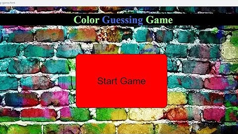 Color Guessing game basic JavaScript
